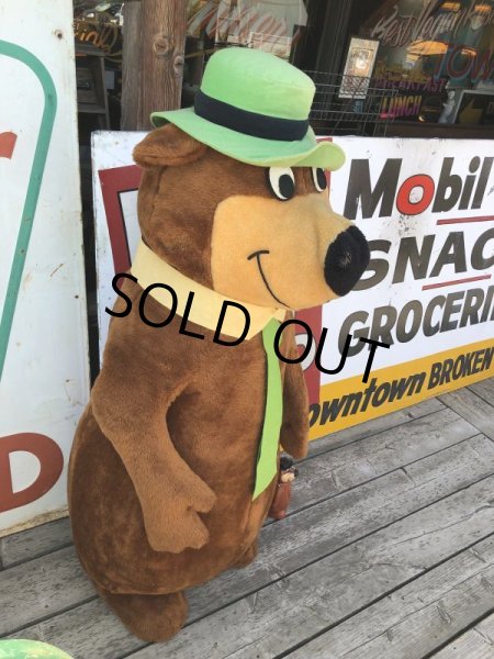 画像4: 80s Mighty Star Hanna Barbera Yogi Bear Giant Size Plush Doll 145cm !! (M030)  (4)