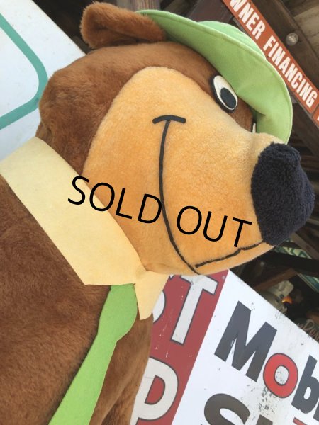 画像9: 80s Mighty Star Hanna Barbera Yogi Bear Giant Size Plush Doll 145cm !! (M030)  (9)