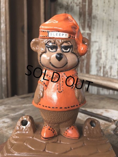画像9: 60s Travelodge Sleepy Bear Counter Display Pen Holder Hard to Find ! (M034) (9)