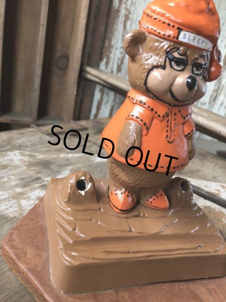 画像11: 60s Travelodge Sleepy Bear Counter Display Pen Holder Hard to Find ! (M034) (11)