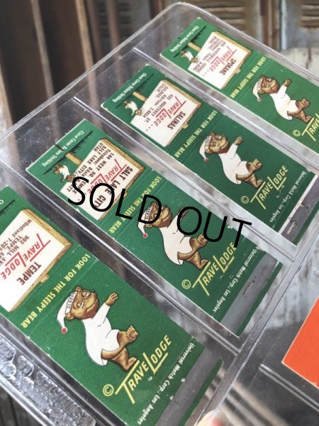 画像5: Vintage Matchbook Set Sleepy Bear Trave Lodge (M034) (5)