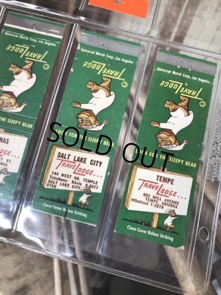 画像4: Vintage Matchbook Set Sleepy Bear Trave Lodge (M034) (4)