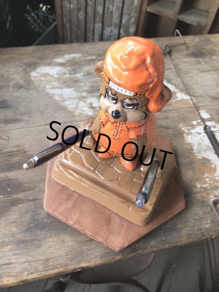 画像18: 60s Travelodge Sleepy Bear Counter Display Pen Holder Hard to Find ! (M034) (18)