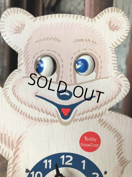 画像7: 50s Vintage Teddy Snow Crop Orange Juice Weight Driven Clock (M035) (7)