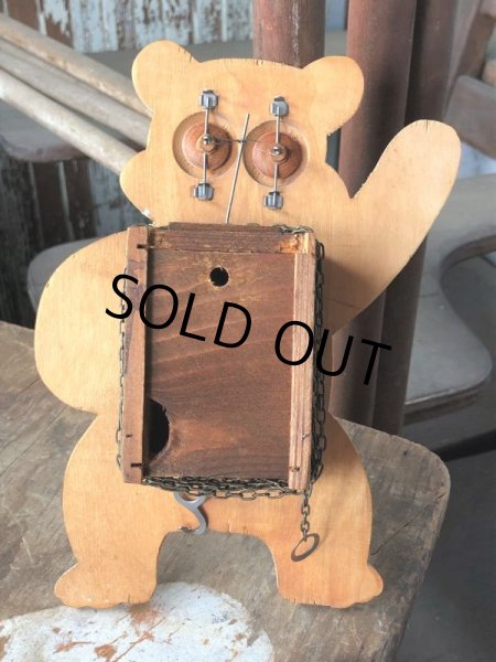 画像10: 50s Vintage Teddy Snow Crop Orange Juice Weight Driven Clock (M035) (10)