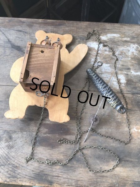 画像16: 50s Vintage Teddy Snow Crop Orange Juice Weight Driven Clock (M035) (16)