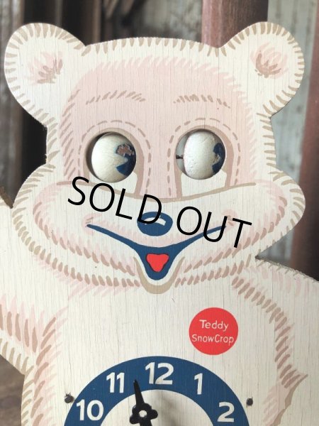 画像8: 50s Vintage Teddy Snow Crop Orange Juice Weight Driven Clock (M035) (8)