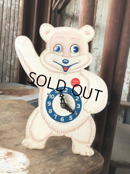 画像2: 50s Vintage Teddy Snow Crop Orange Juice Weight Driven Clock (M035) (2)