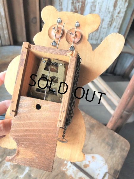 画像11: 50s Vintage Teddy Snow Crop Orange Juice Weight Driven Clock (M035) (11)
