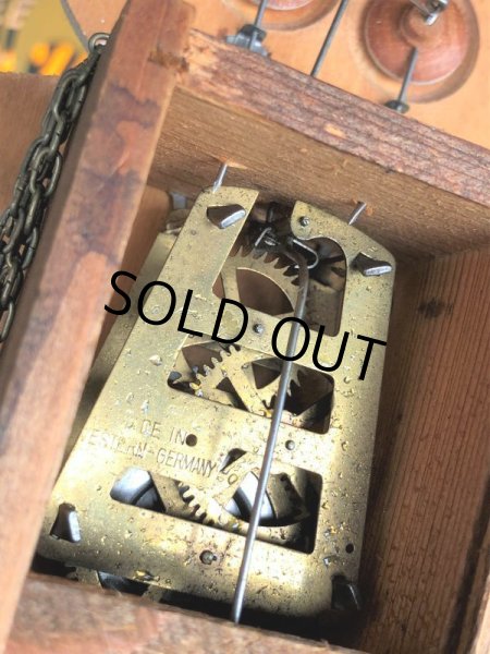 画像12: 50s Vintage Teddy Snow Crop Orange Juice Weight Driven Clock (M035) (12)