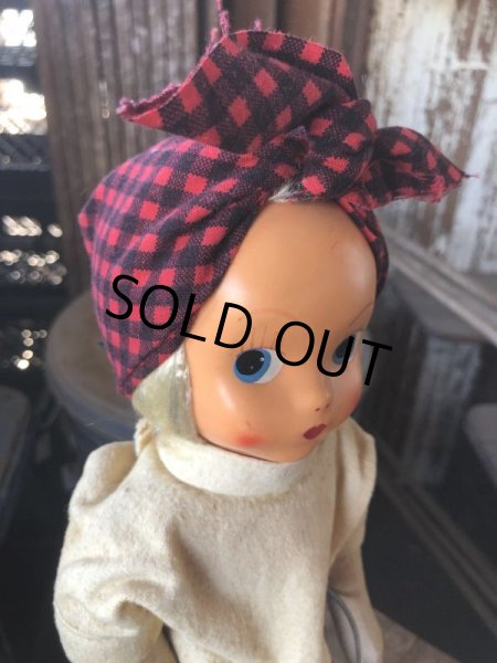 画像10: Antique American Primitive Celluloid Face Doll (M052)  (10)