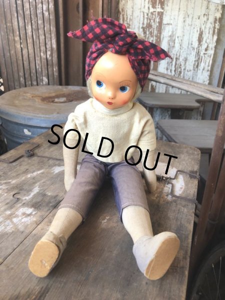 画像2: Antique American Primitive Celluloid Face Doll (M052)  (2)