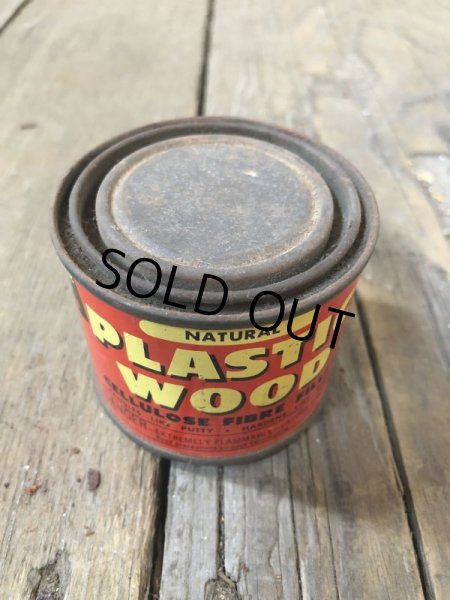 画像2: Vintage Natural PLASTIC WOOD Paint Can (B086) (2)