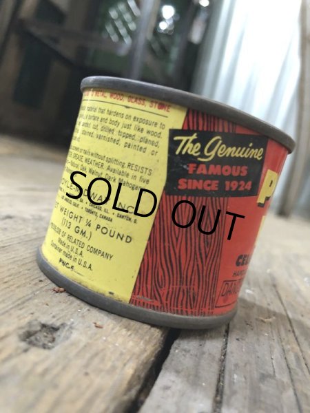 画像4: Vintage Natural PLASTIC WOOD Paint Can (B086) (4)