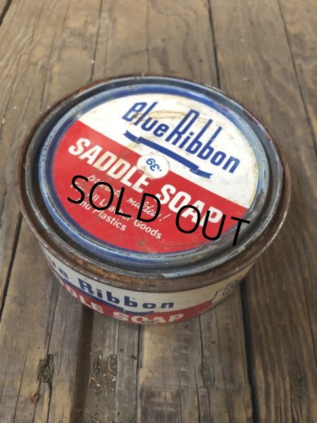 画像7: Vintage Blue Ribbon Saddle Soap Can (B087) (7)