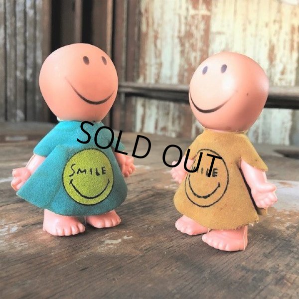 画像6: 60s UNEEDA DOLL HAPEE WEE Smile Face Vinyl Figure Peace Groovy Psychedelic Hippie Happy (M088)  (6)