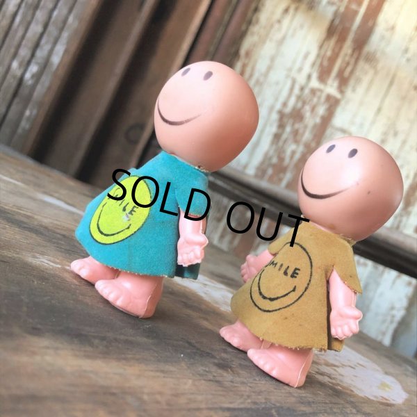 画像2: 60s UNEEDA DOLL HAPEE WEE Smile Face Vinyl Figure Peace Groovy Psychedelic Hippie Happy (M088)  (2)