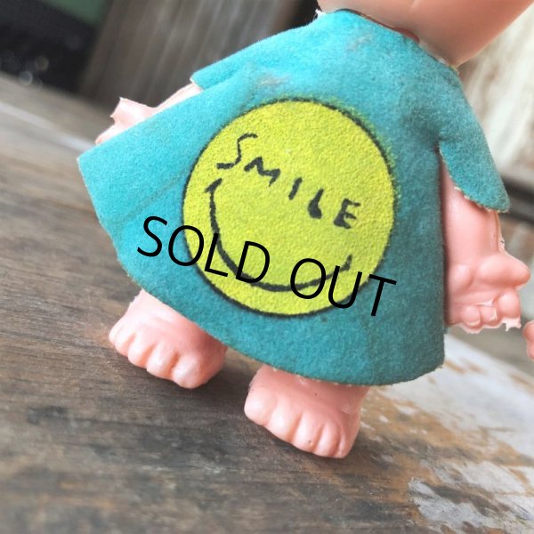 画像9: 60s UNEEDA DOLL HAPEE WEE Smile Face Vinyl Figure Peace Groovy Psychedelic Hippie Happy (M088)  (9)