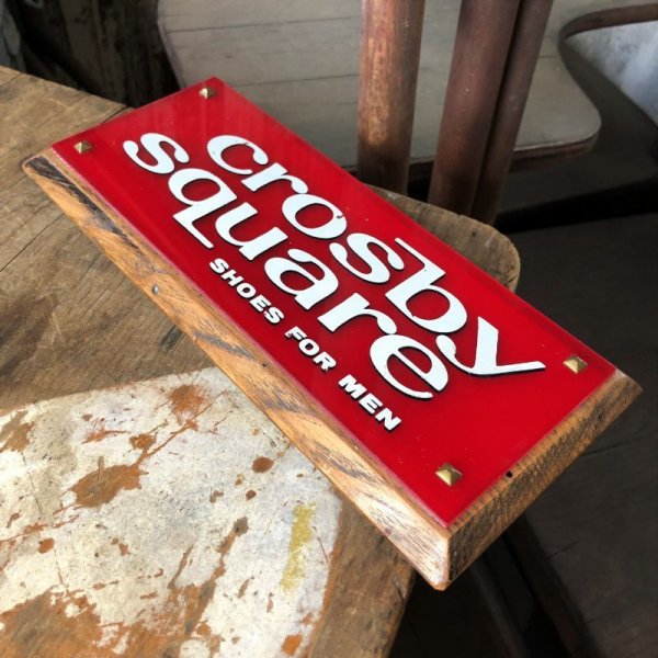 画像14: Vintage Crosby Square Shoes Advertising Store Display Sign (M089)  (14)