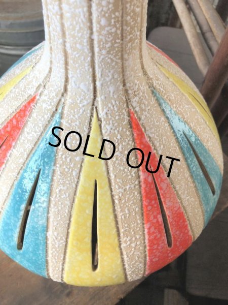 画像7: Vintage U.S.A Mid Century Pottery Ceramic Hanging Lamp (M090)  (7)