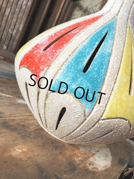 画像6: Vintage U.S.A Mid Century Pottery Ceramic Hanging Lamp (M090)  (6)