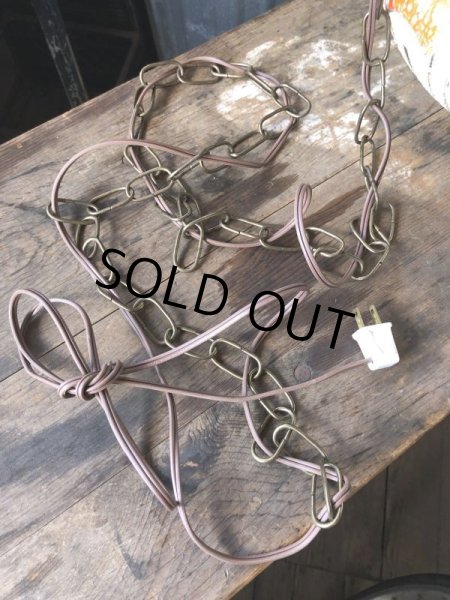 画像4: Vintage U.S.A Mid Century Pottery Ceramic Hanging Lamp (M090)  (4)