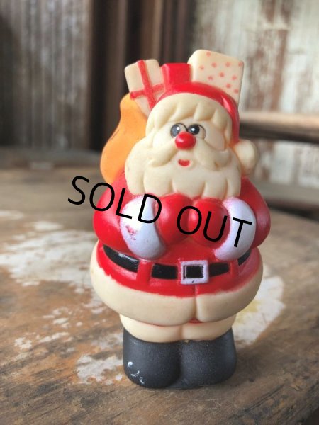 画像1: Vintage Santa Claus Vinyl Doll 8cm (M098)  (1)