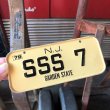 画像1: 70s Vintage Bicycle License Plate 1979 N.J. SSS 7 GARDEN STATE (M102) (1)