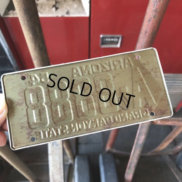 画像2: 50s Vintage Bicycle License Plate 1954 ARIZONA A-8888 (M107) (2)