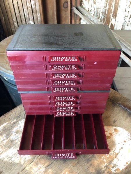画像6: 40s Advertising Ohmite Little Devils 10 Drawer Store Display Resistor Case Cabinet (M110)  (6)