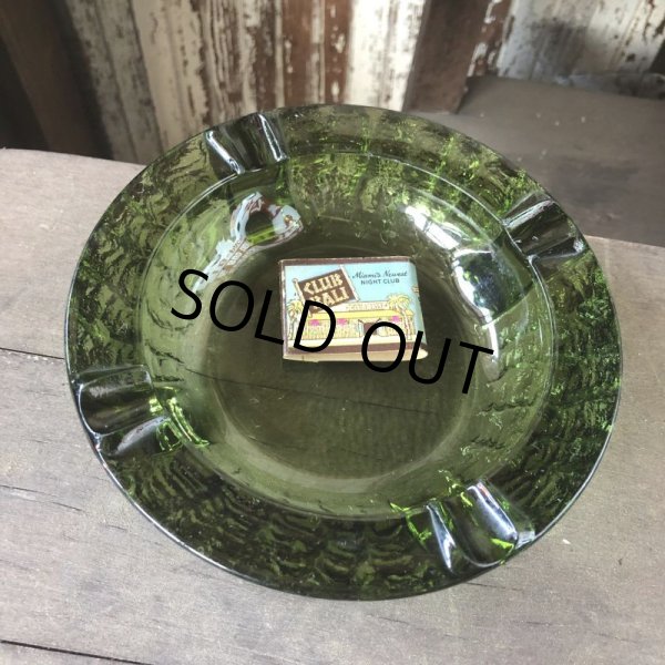 画像1: Vintage Mid Century Glass Ashtray Green (M133)  (1)