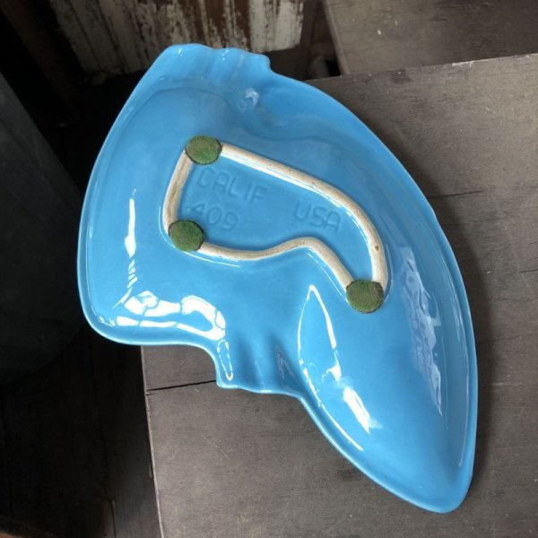 画像4: Vintage Mid Century Ceramic Ashtray CALIF USA 409 (M128)  (4)