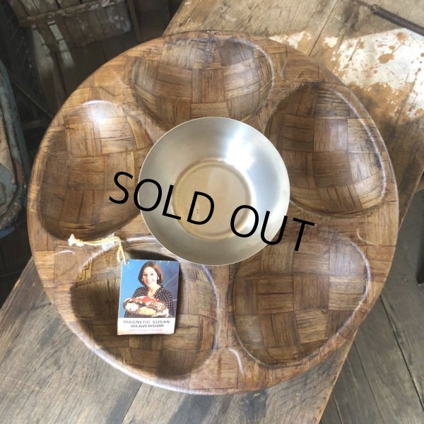 画像10: Vintage WEAVEWOOD Magnetic Hostess Server Serving Tray (M134)  (10)