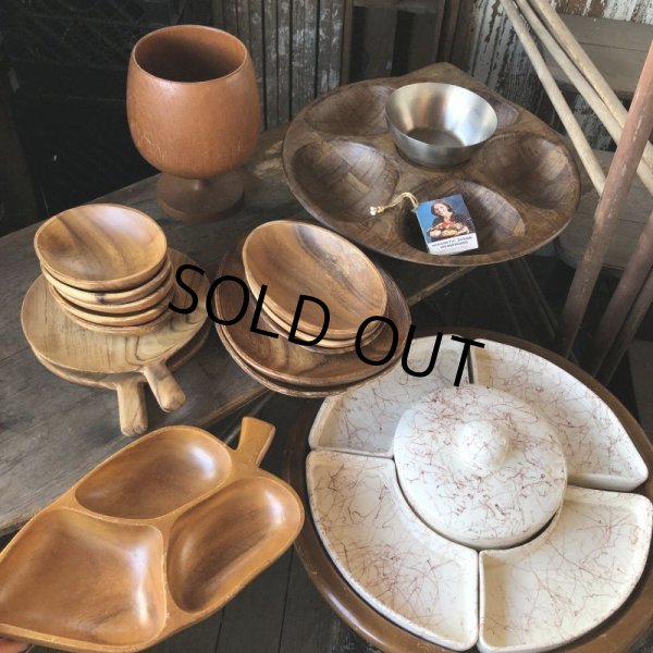 画像8: Vintage Wood Snack Tray (M136)  (8)