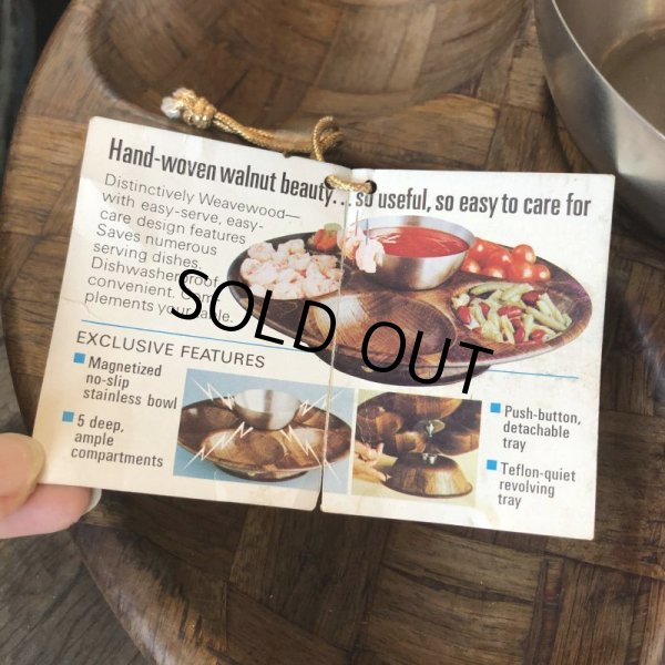 画像3: Vintage WEAVEWOOD Magnetic Hostess Server Serving Tray (M134)  (3)