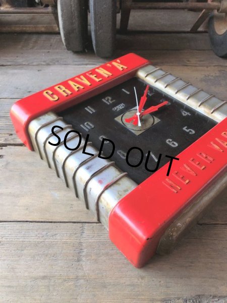 画像18: 30s Vintage Advertising Craven 'A' Cigarettes Store Display Sign Art Deco Wall Clock Smith Sectric (M135)  (18)