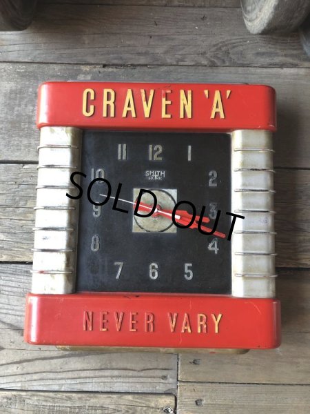 画像21: 30s Vintage Advertising Craven 'A' Cigarettes Store Display Sign Art Deco Wall Clock Smith Sectric (M135)  (21)