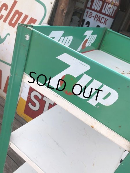 画像7: Vintage Advertising 7-UP Soda Shelf Metal Store Display Rack (M146)  (7)