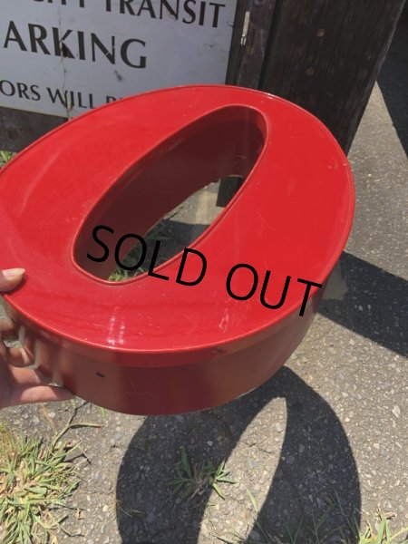 画像6: Vintage Advertising Store Display Letters Sign / Red “ O ” (M047)  (6)