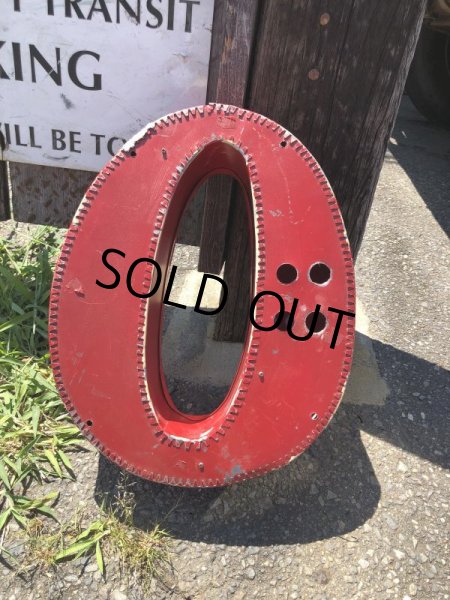 画像3: Vintage Advertising Store Display Letters Sign / Red “ O ” (M047)  (3)