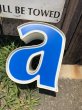 画像1: Vintage Advertising Store Display Letters Sign Blue “ a ” (M020)  (1)