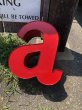 画像1: Vintage Advertising Store Display Letters Sign / Red “ a ” (M057)  (1)