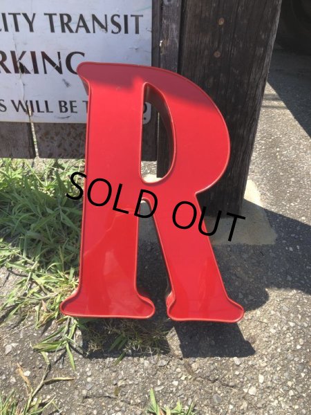 画像1: Vintage Advertising Store Display Letters Sign / Red “ R ” (M054)  (1)