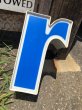 画像1: Vintage Advertising Store Display Letters Sign Blue “ r ” (M021)  (1)