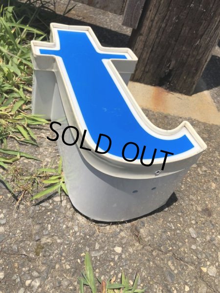 画像5: Vintage Advertising Store Display Letters Sign Blue “ t ” (M022)  (5)