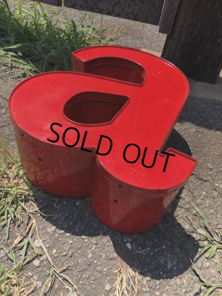 画像6: Vintage Advertising Store Display Letters Sign / Red “ a ” (M057)  (6)