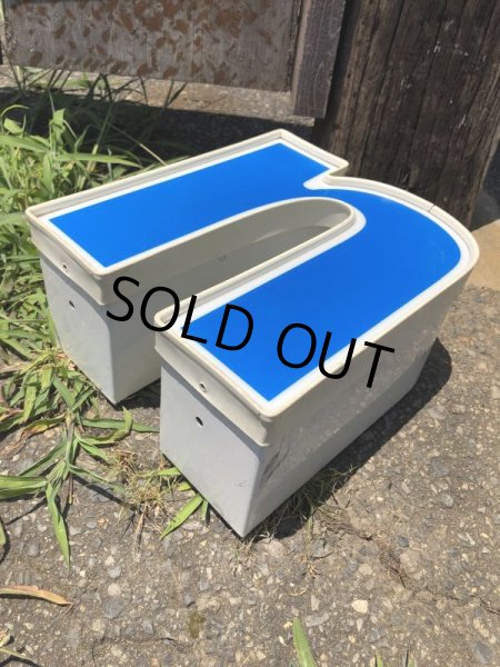 画像5: Vintage Advertising Store Display Letters Sign Blue “ n ” (M025)  (5)
