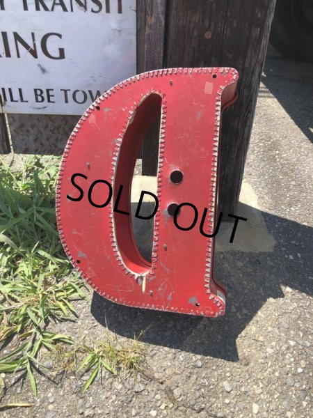 画像5: Vintage Advertising Store Display Letters Sign / Red “ D ” (M050)  (5)