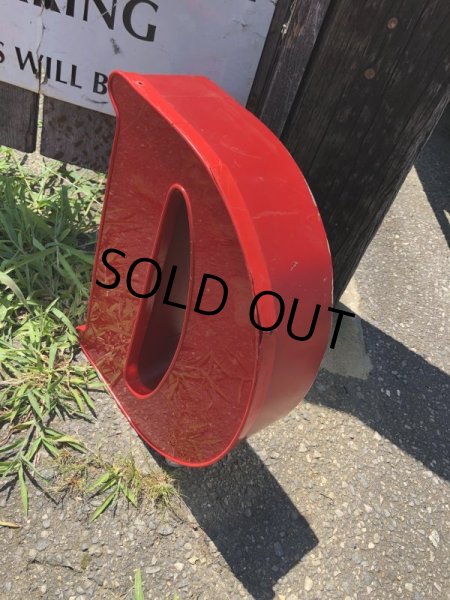 画像3: Vintage Advertising Store Display Letters Sign / Red “ D ” (M050)  (3)