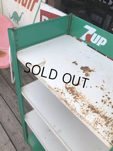 画像12: Vintage Advertising 7-UP Soda Shelf Metal Store Display Rack (M146)  (12)